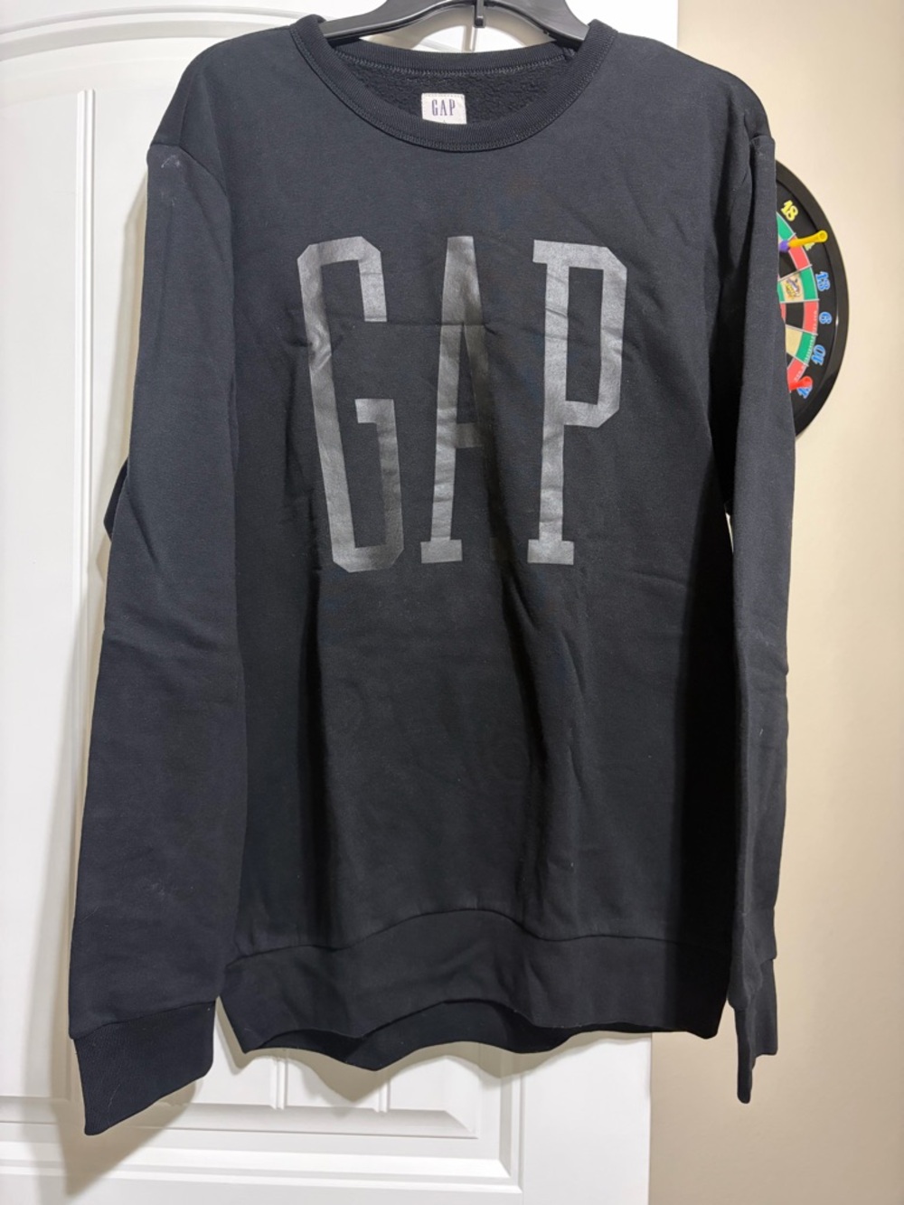 GAP Black Crewneck Sweatshirt with Large Logo